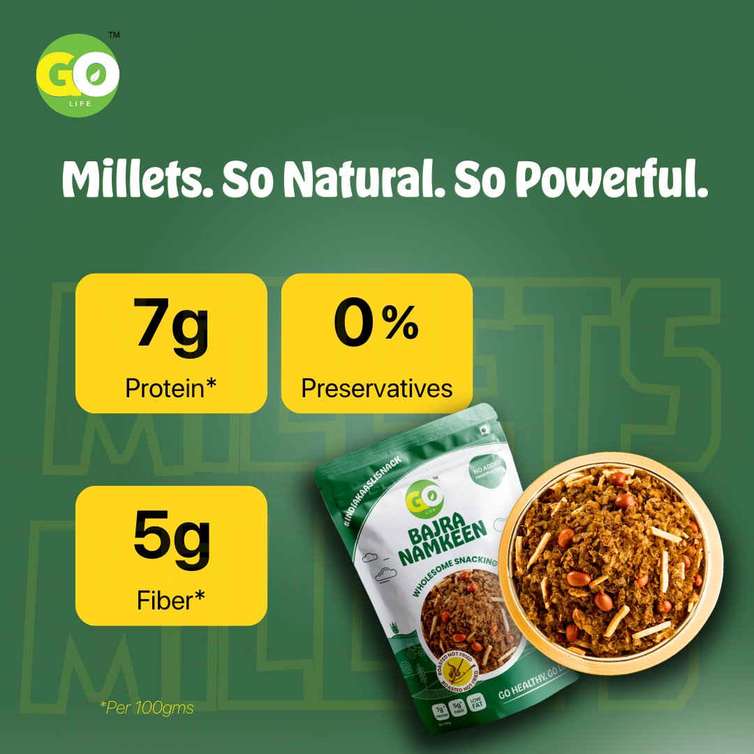 Bajra & Jowar Millet Namkeen Combo - Roasted, High Protein, High Fiber Snack (300g).