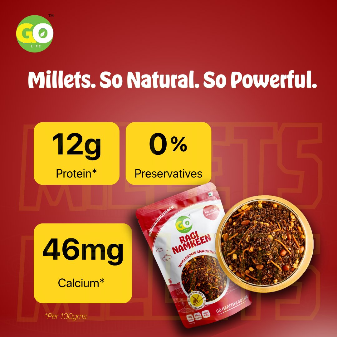 Crunchy Ragi Millet Namkeen Pack of 2 - 300gms