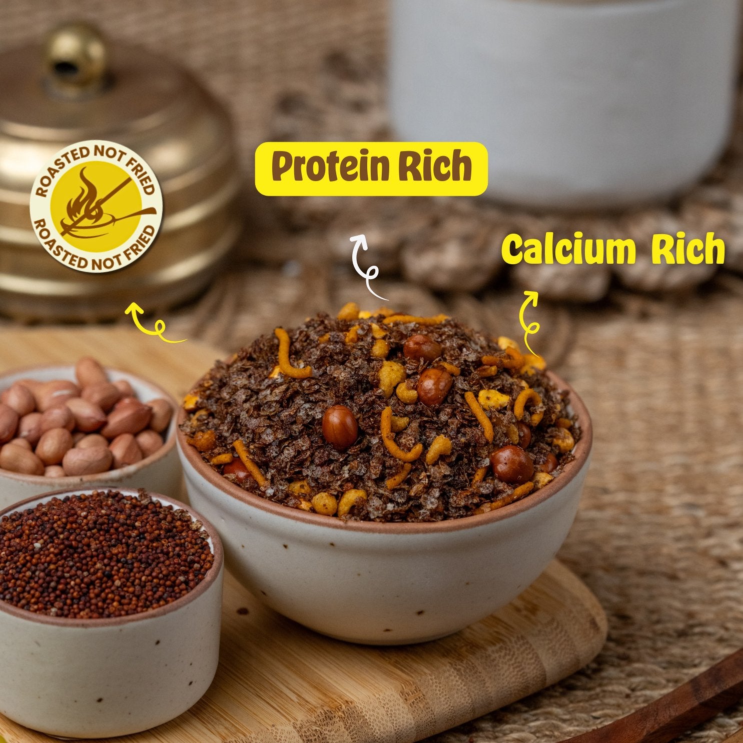 Crunchy Ragi Millet Namkeen Pack of 2 - 300gms