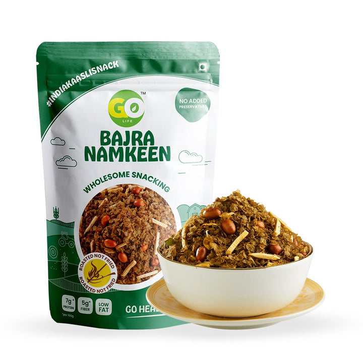 GoLife Beasty Bajra Namkeen | Truly Grandma Approved Snack | Roasted not Fried | Packed with yummiest and healthy bajra | - golifeindia