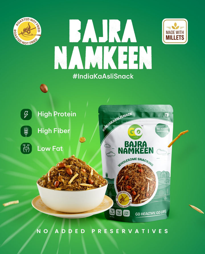 GoLife Bajra millet Namkeen |Truly Grandma Approved Snack | Roasted not Fried | Packed with yummiest and healthy |golifeindia