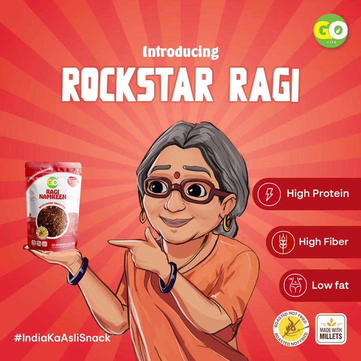 GoLife ragi millet Namkeen |Truly Grandma Approved Snack | Roasted not Fried | Packed with yummiest and healthy |golifeindia